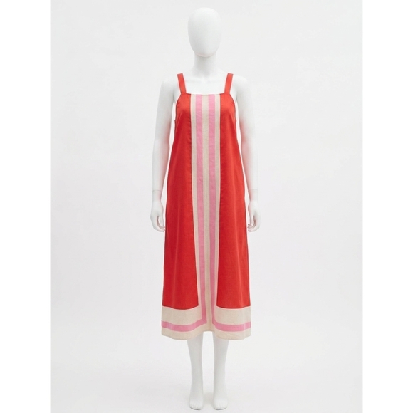 ENTRO Dresses & Skirts - NEW ENTRO porch swing color-block dress in red
